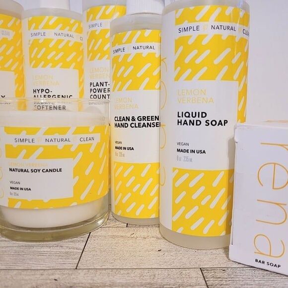 Rena Lemon Verbena Hard-To-Find Candle Hand Soap Cleaner 9 Piece Bundle Set HTF! - Picture 3 of 11